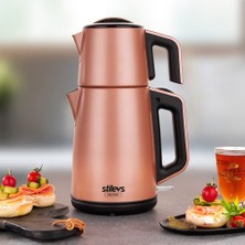 Braventa Collection Stilevs Çays Inox Çelik Çay Makinesi Inox - Rose