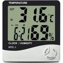 Braventa Collection Htc-1 Duvara Asılabilen Saatli Sıcaklık ve Nem Ölçer Termometre Higrometre