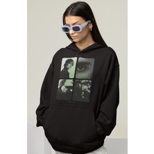 Sevbano Tasarım Justin Bieber Baskılı Unisex Oversize Şarkıcı Hoodie