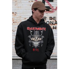 Sevbano Iron Maiden Rock Metal Baskılı Unisex Oversize Müzik Grubu Hoodie