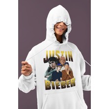 Sevbano Justin Bieber Baskılı Unisex Oversize Şarkıcı Hoodie