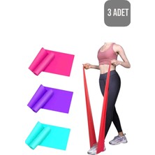 Feyza Design 3'lü Pilates Direnç Lastiği Seti, Güç ve Esneklik Için Ideal
