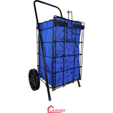 PremiumPort Dayanıklı Metal Pazar Arabası, Büyük Teker ve Kalın Telli, Güçlü ve Pratik