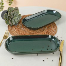 Braventa Collection Zümrüt Noyan Kayık Tabak 2 Adet 26 cm