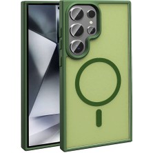 ZM Store Galaxy S23 Ultra Uyumlu Kılıf M-Safe Şarj Özellikli Kamera Çıkıntılı Mat Arka Yüzey Sio Kapak