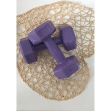 Feyza Design Vinyl Kaplı 2'li Dambıl Seti, 1 kg x 2 Adet, Sağlam ve Şık Tasarım