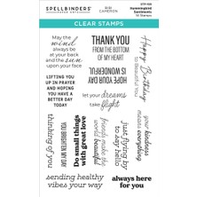 Braventa Collection Spellbınders Papercrafts, Spellbinders Acyrlic Stamps By Bibi Cameron-Hummingbird Sentiments