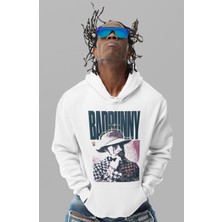 Sevbano Badbunny Rapper Baskılı Unisex Oversize Şarkıcı Hoodie