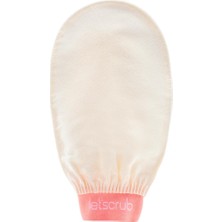 Braventa Collection Let'scrub Ekru Banyo Duş Kesesi Peeling ELDIVENI%100 Floş Ipek Normal Ciltler Için