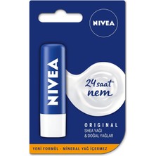 Braventa Collection Nıvea Original Care Dudak Bakım Kremi (4,8 Gr), 24 Saat Nem, Shea Yağı ve Doğal Yağlar, Gün Boyu Yum
