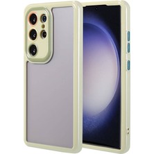 ZM Store Galaxy S23 Ultra Uyumlu Kılıf Parlak Kenar ve Çerçeve Arkası Şeffaf Vitamin Kapak