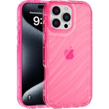 Vissona iPhone 16 Pro Uyumlu Telefon Kılıfı Kamera Çıkıntılı Kabartmalı Parlak Desenli Darbe Emici Silikon K