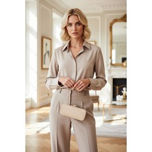 Benerly Kadın Mini Clutch El Çantası Abiye Kullanım Için Zincir Askılı Kapaklı Yapısal Tasarım Şık