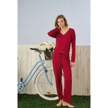Pijamoni Dublin V Yaka Uzun Kol Pijama Takımı