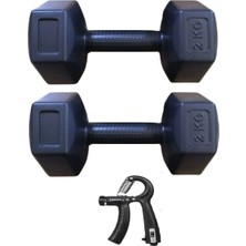 Feyza Design 2 kg Dambıl ve Sayaçlı Ayarlanabilir El Yayı Seti, Ev ve Spor Kullanımı