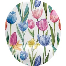 Braventa Collection Lale Desenli Bilek Destekli Mouse Pad