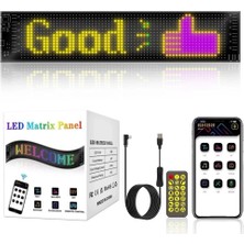 Arell Teknoloji LED Matrix Panel 60CM Dijital Ekranlı Kumandalı App Uygulama Kontrolü Dükkan Tabela, Araba, Motor, Kamyon, Tır