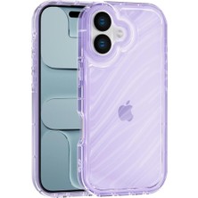 Vissona iPhone 16 Uyumlu Telefon Kılıfı Kamera Çıkıntılı Kabartmalı Parlak Desenli Darbe Emici Silikon Kılıf