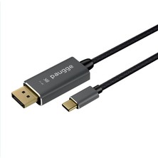 Braventa Collection Paugge USB C To Displayport Kablo - Dp 1.4, Thunderbolt 4/3, Hdr, 8k 60Hz, 4K 144Hz/120Hz/60Hz, 2k 2