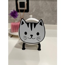 Lucylund Kedi Figürlü Dekoratif Tuvalet Kağıdı Tutucu – Kedi Temalı Şık Tasarım, Kedi Severler Için Ideal