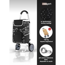 PremiumPort Metal Tekerlekli Pazar Arabası, Çok Amaçlı ve Hafif Tasarım