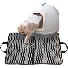 Braventa Collection Okavango Elekli Kedi Tuvalet Önü Paspası Kedi Paspası, Kedi Kumu Paspası, Katlanabilir Büyük Boy Ked