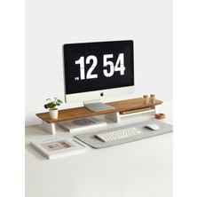 Braventa Collection Fagus Wood Monitör Yükseltici, Monitör Standı, Ahşap Ekran Yükseltici (Meşe)
