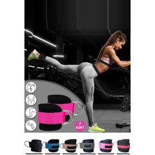 Feyza Design Çelik D-Ring Ayak Bilek Kayışı, Spor ve Fitness Ağırlık Çekiş Aparatı