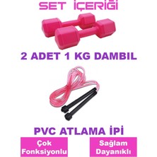 Feyza Design Sağlıklı ve Eğlenceli Spor Seti: Atlama Ipi ve 1 kg Çiftli Dambıl Seti