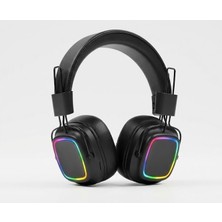 Azurtech Yeni Nesil Rgb LED Işıklı Kulak Üstü Kablosuz Bluetooth Kulaklık