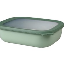 Braventa Collection - Multi Bowl Cirqula Rectangular - Kapaklı Saklama Kabı - Buzdolabı Için Hava Geçirmez Saklama ve Mi