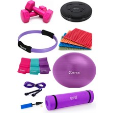 Feyza Design Yedi Parça Yoga ve Pilates Seti, Çok Fonksiyonlu ve Rahat Kullanım