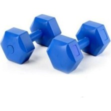 Feyza Design 2 kg x 2 Adet Mavi Plastik Dambıl Seti, Sağlam ve Hafif Tasarım