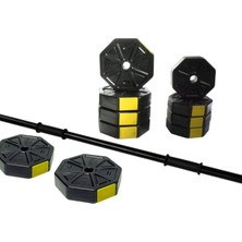 Feyza Design 40 kg Düz Bar Dambıl Seti, Vücut Geliştirme Ağırlık Takımı