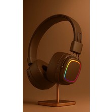 Azurtech Yeni Nesil Rgb LED Işıklı Kulak Üstü Kablosuz Bluetooth Kulaklık