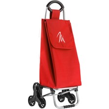 PremiumPort Üç Tekerlekli Pazar Arabası Kırmızı, Hafif ve Dayanıklı Tasarım