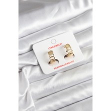 VeraGlobe Buğz 14K Gold Renk Kaplama Samanyolu Model cm Kadın Küpe