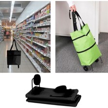 PremiumPort Katlanabilir Tekerlekli Pazar Arabası, Pratik ve Hafif, Çok Amaçlı Kullanım