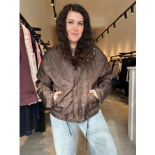 Patuta Butik Acı Kahve Kapitone Mont