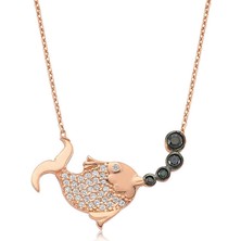 Fm Gümüş Balık Bayan Kolye