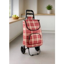 PremiumPort Katlanabilir Su Geçirmez Tekerlekli Pazar Arabası Alüminyum Gövdeli