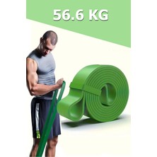 Feyza Design Yeşil Latex 56 kg Güç Bandı Kas Geliştirme ve Cross Training Lastiği