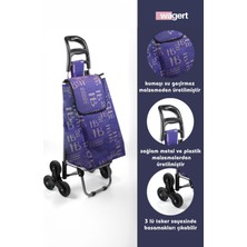 PremiumPort Su Geçirmez 3 Tekerlekli Lüks Pazar Arabası, Kolay Kullanım