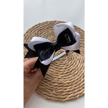 Kirpi Toka Atatürk Imzalı Baskılı 10 Kasım, 29 Ekim Bayramı Siyah Beyaz Kız Çocuk Saç Tacı ve Tokası