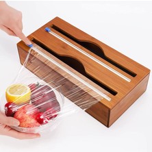 Braventa Collection Orret Home Akasya Ağacı Asılabilir Streç Film ve Alüminyum Folyo Kesici, Mutfaklarda Pratik ve Şık Ç