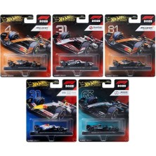 Hot Wheels Premium Formula 1 2025 Seti 5’li 1:64 Diecast Model Arabalar Metal Gövde