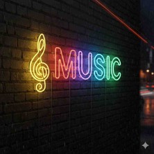 Kamer Neon LED Işıklı Music Sol Anahtarı
