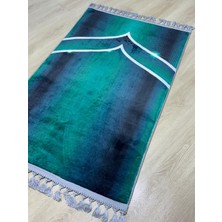 Prayer Rug Dokuma Taban Örgü Püsküleri ve Ipek Kadar Yumuşak Yüzeyiyle Bambu Seccade Namazlık 80X125 cm Hac  Ramazan  Umre Hediyesi