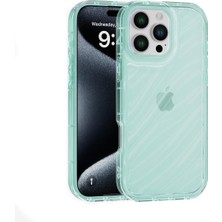 Vissona iPhone 16 Pro Uyumlu Telefon Kılıfı Kamera Çıkıntılı Kabartmalı Parlak Desenli Darbe Emici Silikon K