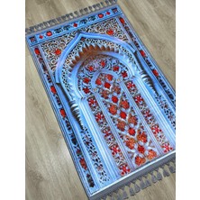 Prayer Rug Dokuma Taban Örgü Püsküleri ve Ipek Kadar Yumuşak Yüzeyiyle Bambu Seccade Namazlık 80X125 cm
